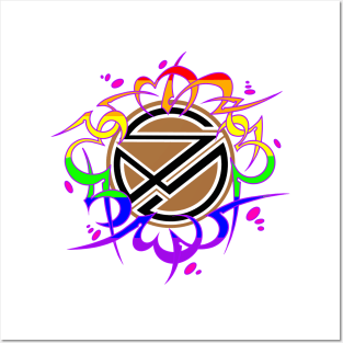 Sinister Motives lgbtq pride tribal logo Posters and Art